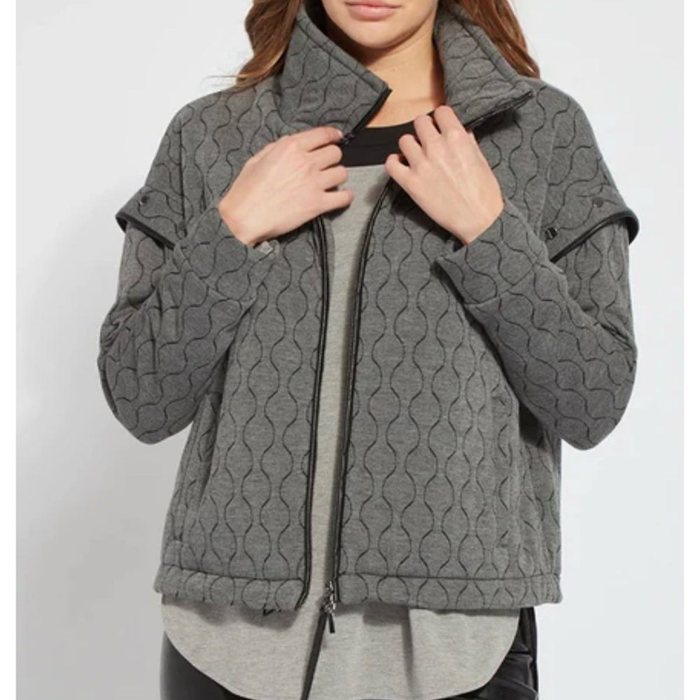 New with tags Lysse Ella Convertible Jacket In Charcoal Melange size M